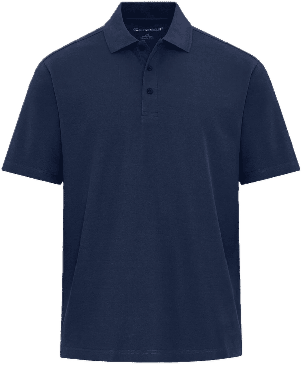 Am image of a Custom Coal Harbour Everyday CVC Polo in True Navy!