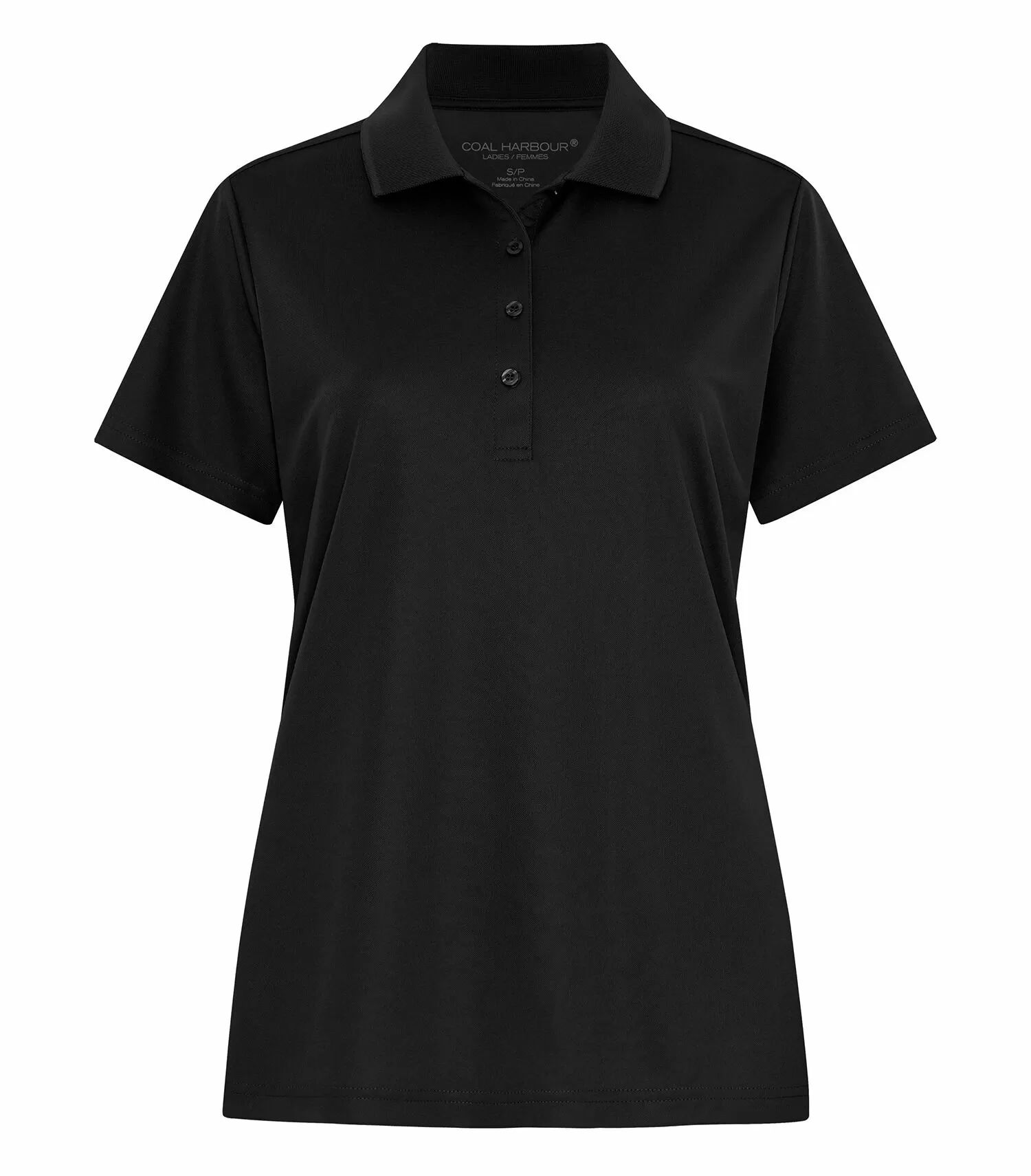 Coal Harbour Everyday Snag Resistant Ladies Polo in Black
