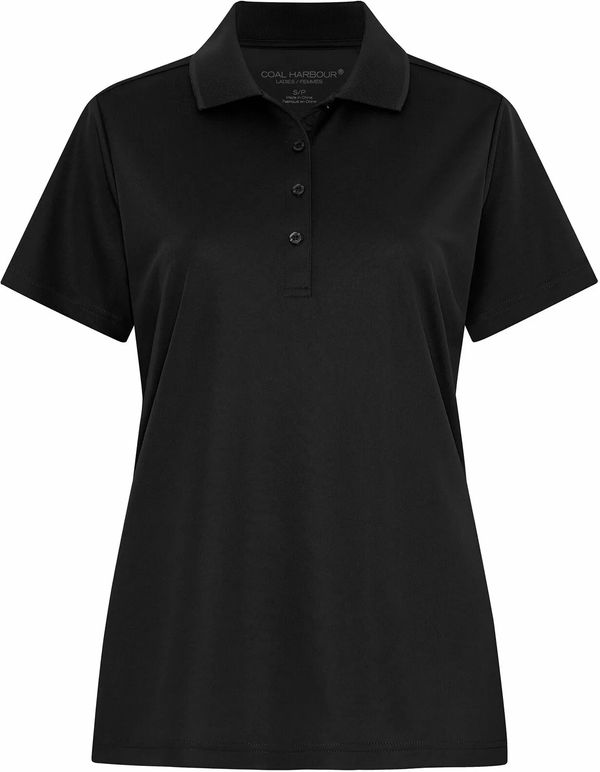 Am image of a Custom Coal Harbour Everyday Snag Resistant Ladies Polo in Black!