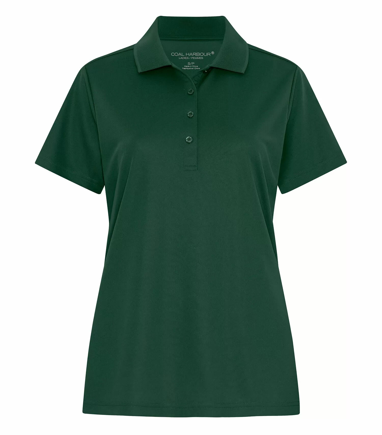 Coal Harbour Everyday Snag Resistant Ladies Polo in Forest Green