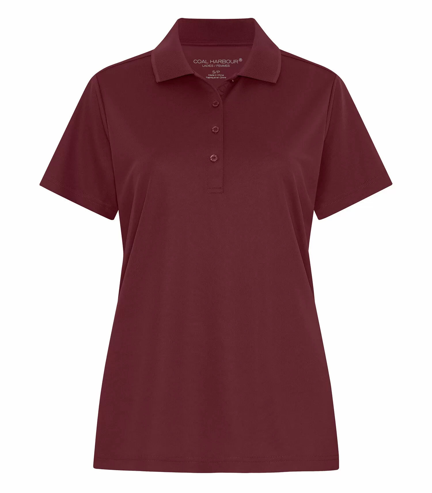 Coal Harbour Everyday Snag Resistant Ladies Polo in Maroon