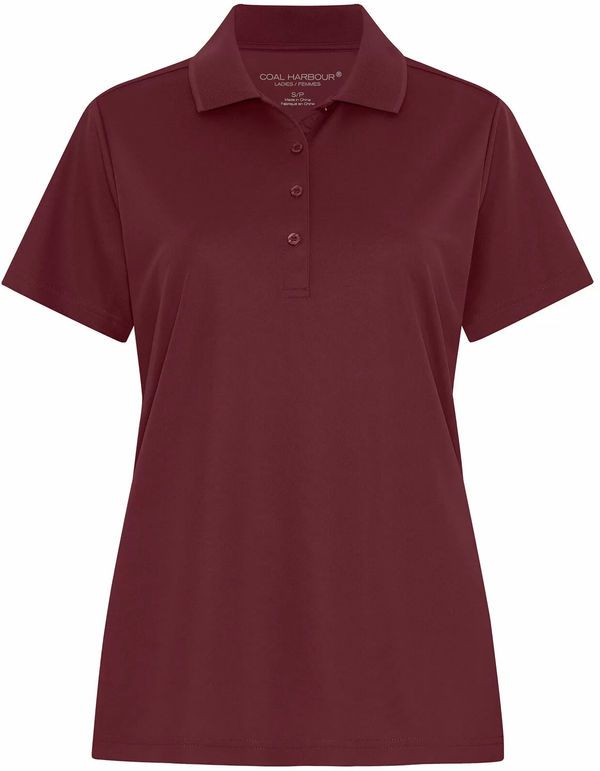 Am image of a Custom Coal Harbour Everyday Snag Resistant Ladies Polo in Maroon!