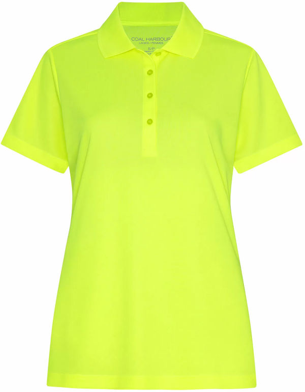 Am image of a Custom Coal Harbour Everyday Snag Resistant Ladies Polo in Safety Yellow!