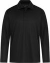 Am image of a Custom Coal Harbour Everyday Snag Resistant Long Sleeve Polo in Black!