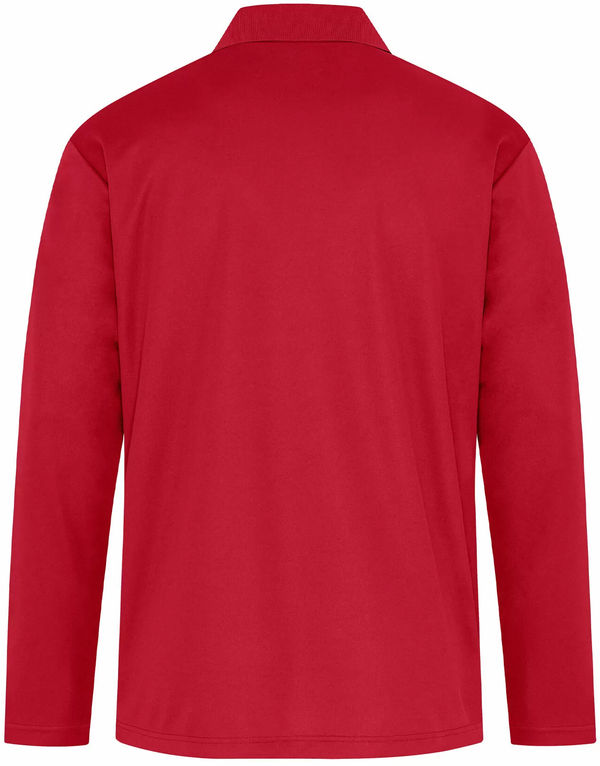 Am image of a Custom Coal Harbour Everyday Snag Resistant Long Sleeve Polo in Red!