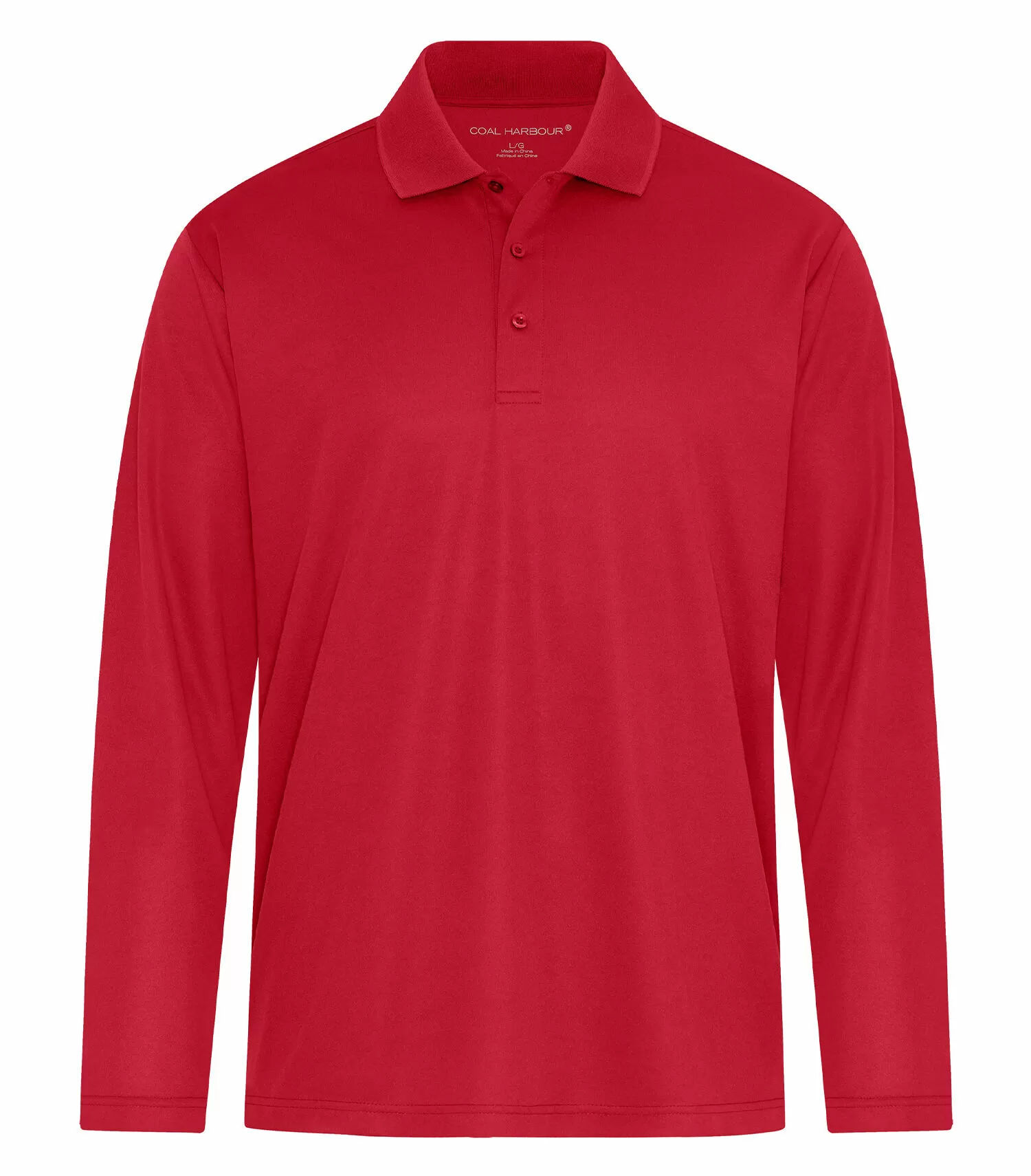 Coal Harbour Everyday Snag Resistant Long Sleeve Polo in Red