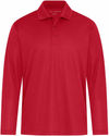 Am image of a Custom Coal Harbour Everyday Snag Resistant Long Sleeve Polo in Red!