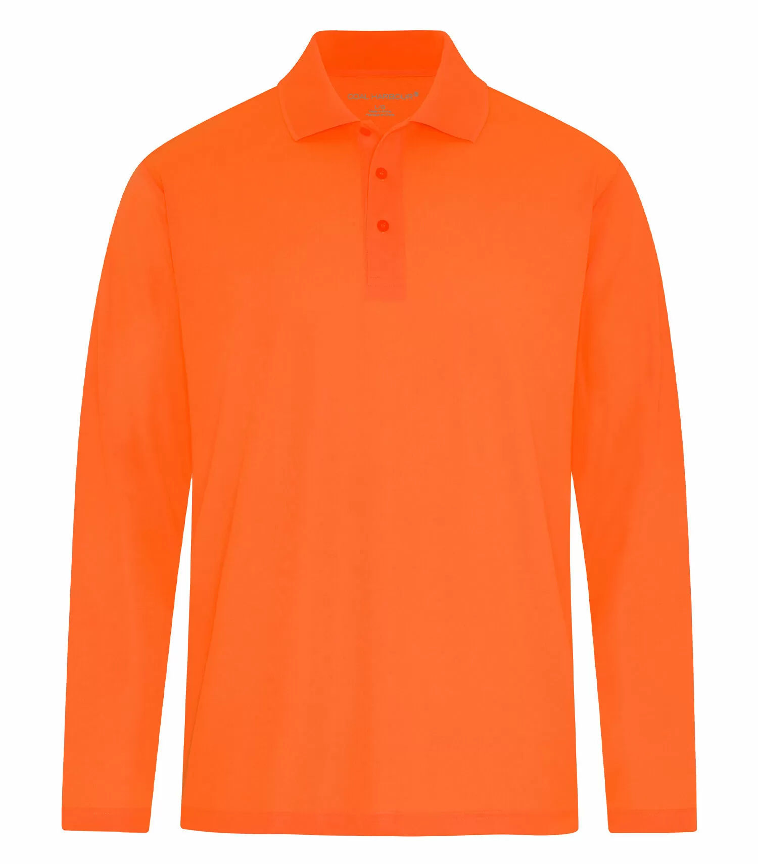 Coal Harbour Everyday Snag Resistant Long Sleeve Polo in Safety Orange