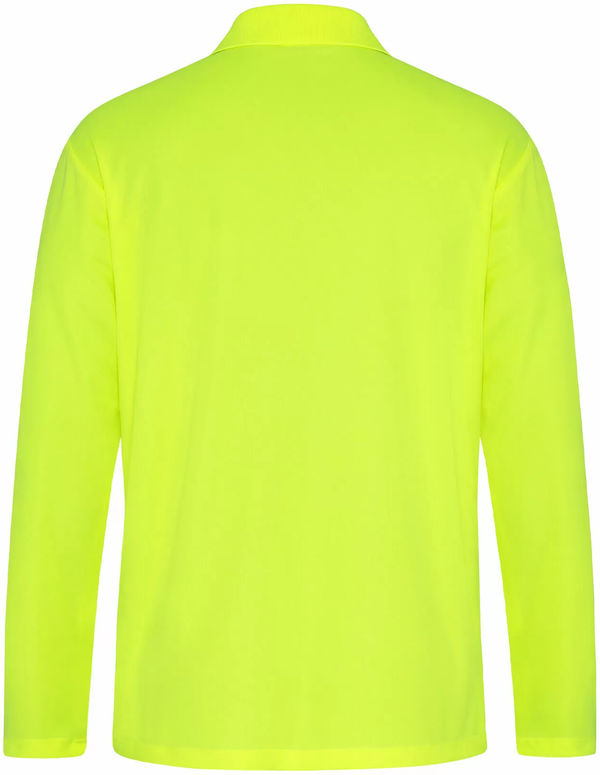 Am image of a Custom Coal Harbour Everyday Snag Resistant Long Sleeve Polo in Safety Yellow!