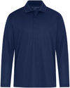 Am image of a Custom Coal Harbour Everyday Snag Resistant Long Sleeve Polo in True Navy!