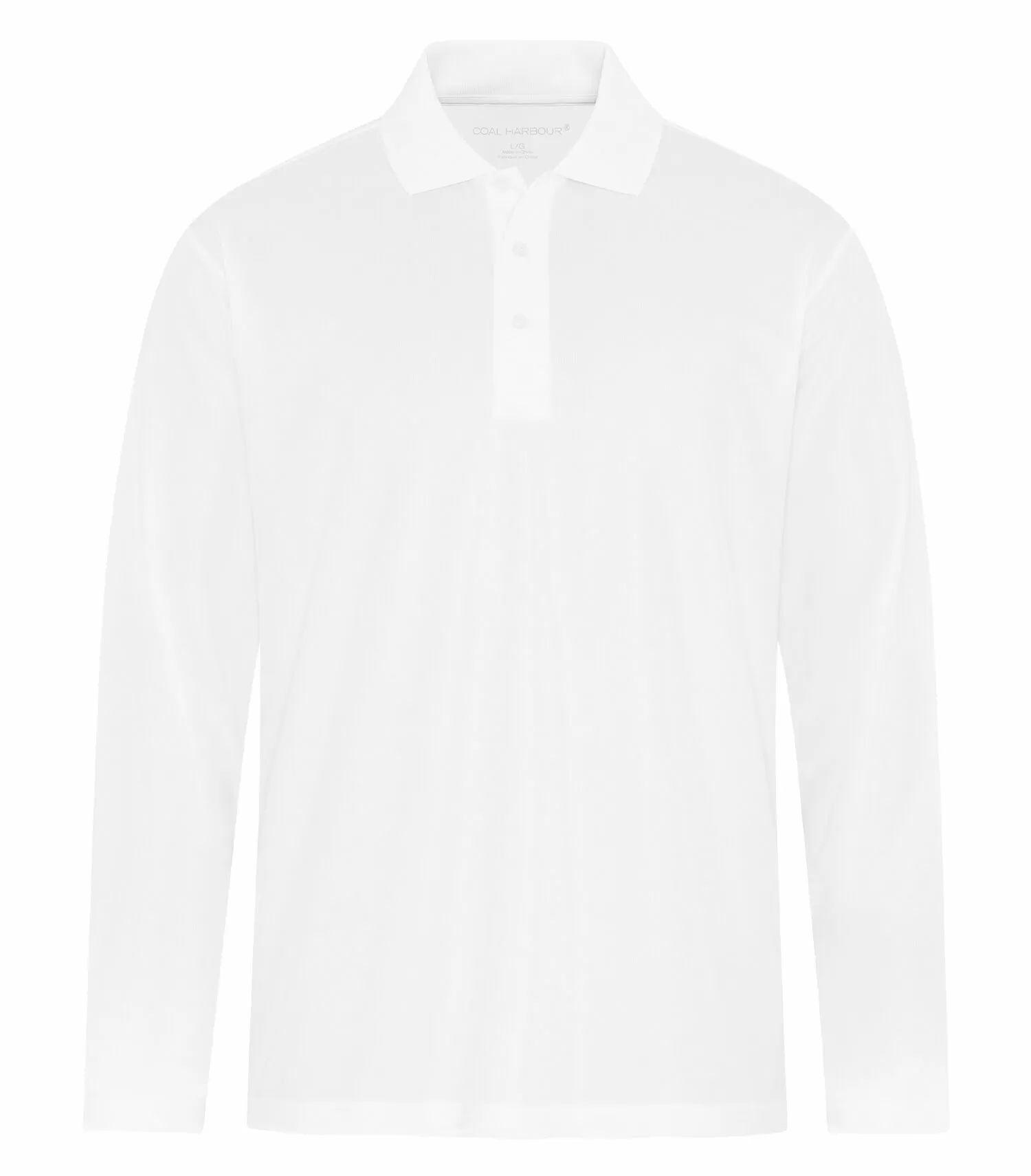 Coal Harbour Everyday Snag Resistant Long Sleeve Polo in White