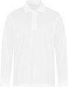 Am image of a Custom Coal Harbour Everyday Snag Resistant Long Sleeve Polo in White!