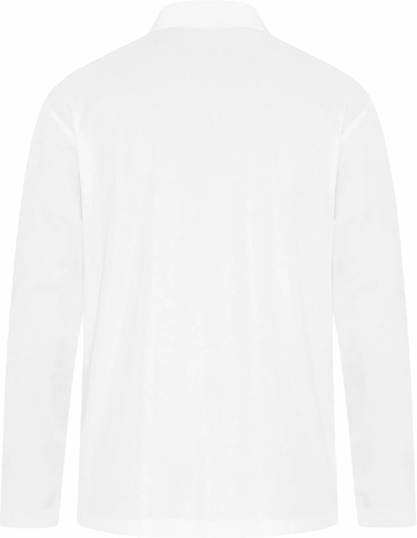 Am image of a Custom Coal Harbour Everyday Snag Resistant Long Sleeve Polo in White!