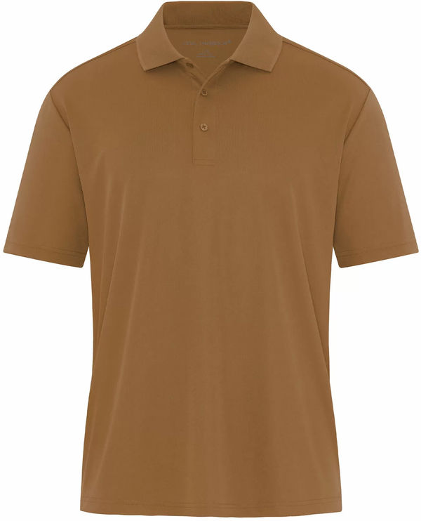 Am image of a Custom Coal Harbour Everyday Snag Resistant Polo in Duck Brown!