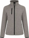 An image of a Custom Coal Harbour Premier Water Repellent Soft Shell Ladies Jacket in Gravel!