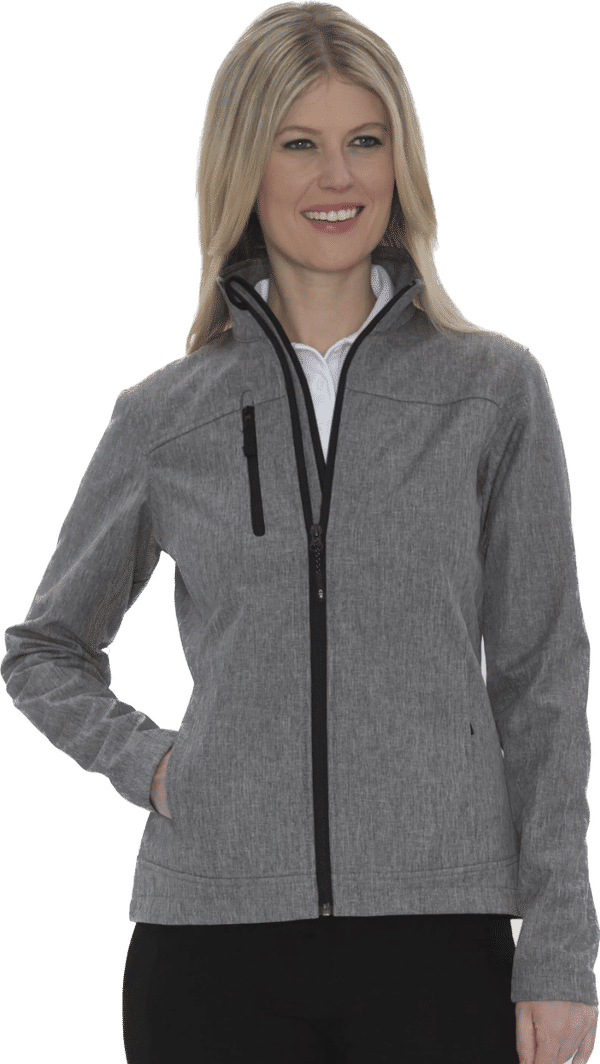An image of a Custom Coal Harbour Premier Water Repellent Soft Shell Ladies Jacket!