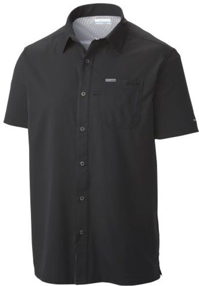 Am image of a Custom Columbia Adult Slack Tide Camp Shirt in Black!