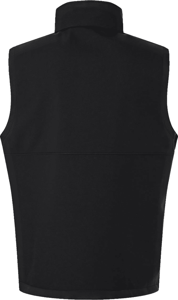 Am image of a Custom Columbia Ascender Soft Shell Vest in Black!