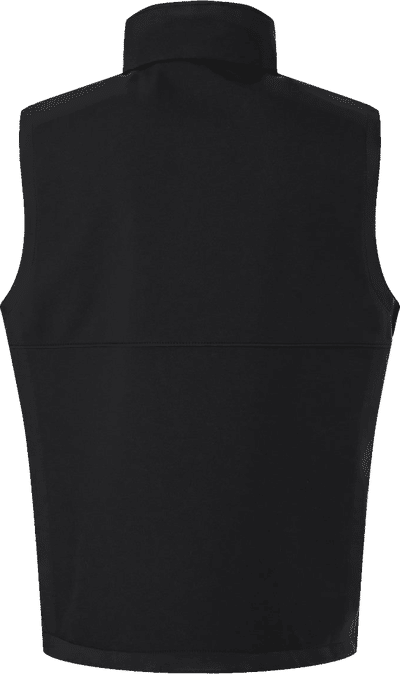 Am image of a Custom Columbia Ascender Soft Shell Vest in Black!
