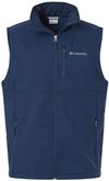 Am image of a Custom Columbia Ascender Soft Shell Vest in Collegiate Navy!