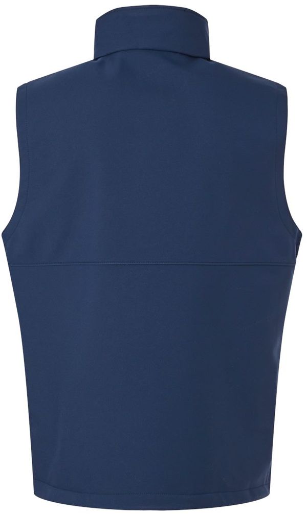 Am image of a Custom Columbia Ascender Soft Shell Vest in Collegiate Navy!