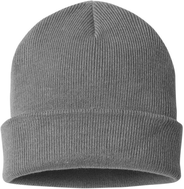 An image of a Custom Columbia City Trek Heavyweight Beanie in City Grey Heather!