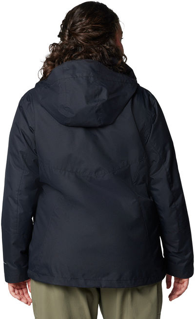 Am image of a Custom Columbia Ladies Bugaboo V3  Fleece Interchange Jacket in Black!