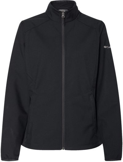Am image of a Custom Columbia Ladies Kruser Ridge Softshell in Black!
