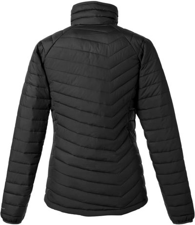 Am image of a Custom Columbia Ladies Powder Lite Full Zip Jacket in Black!