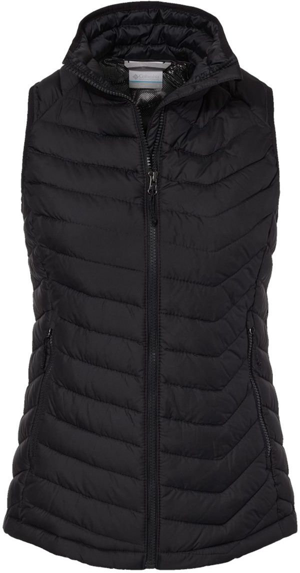 Am image of a Custom Columbia Ladies Powder Lite Vest in Black!