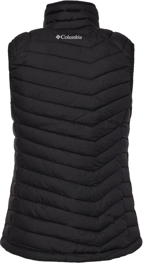 Am image of a Custom Columbia Ladies Powder Lite Vest in Black!