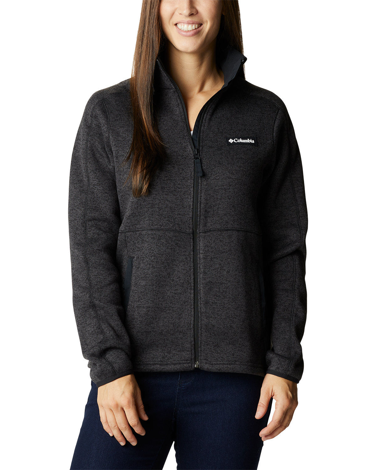 Columbia Ladies Sweater Weather Full Zip in Black Heather