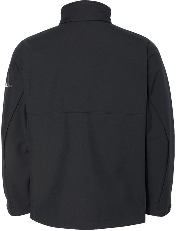 Am image of a Custom Columbia Mens Ascender Softshell Jacket in Black!