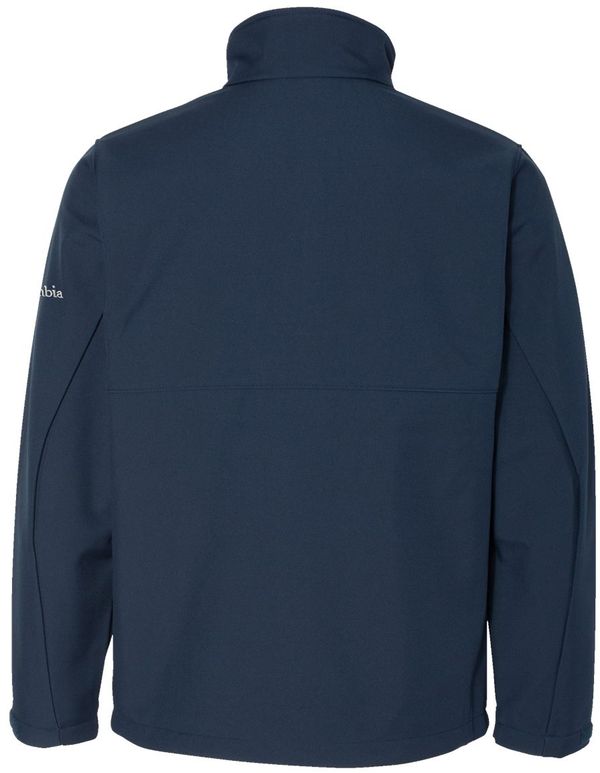 Am image of a Custom Columbia Mens Ascender Softshell Jacket in Collegiate Navy!