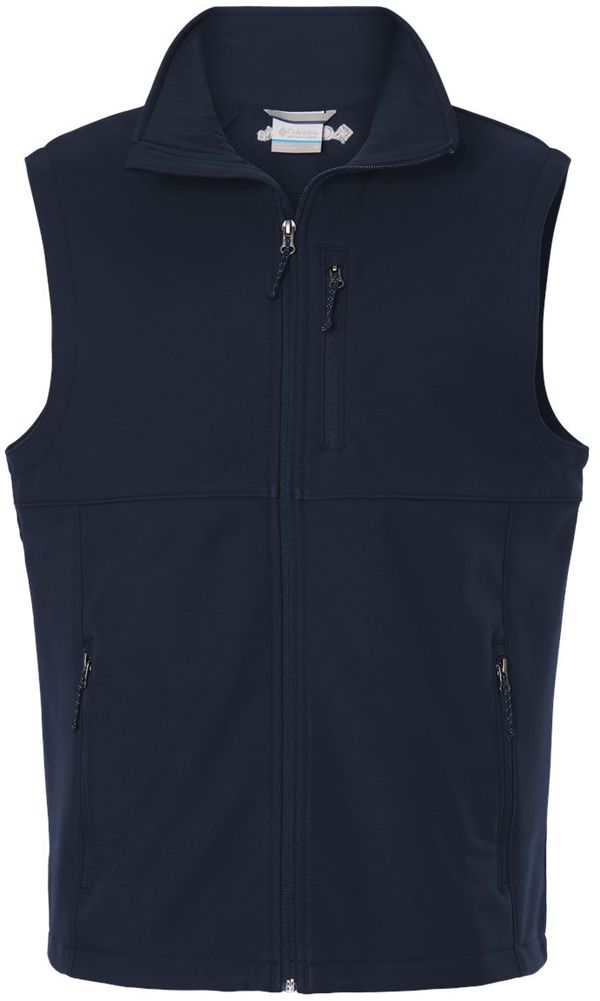 An image of a Custom Columbia Mens Ascender V2 Soft Shell Vest in Collegiate Navy!