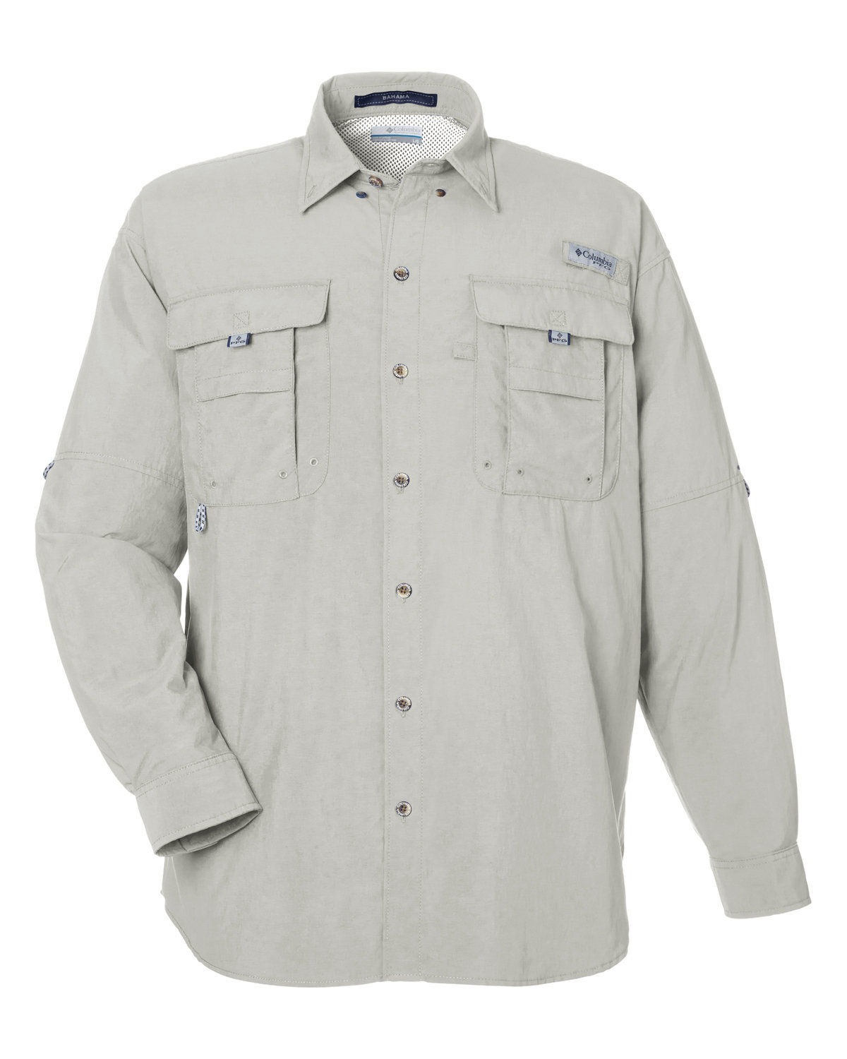 Columbia Mens Bahama Long Sleeve Shirt in Cool Grey