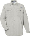 Am image of a Custom Columbia Mens Bahama Long Sleeve Shirt in Cool Grey!