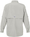 Am image of a Custom Columbia Mens Bahama Long Sleeve Shirt in Cool Grey!