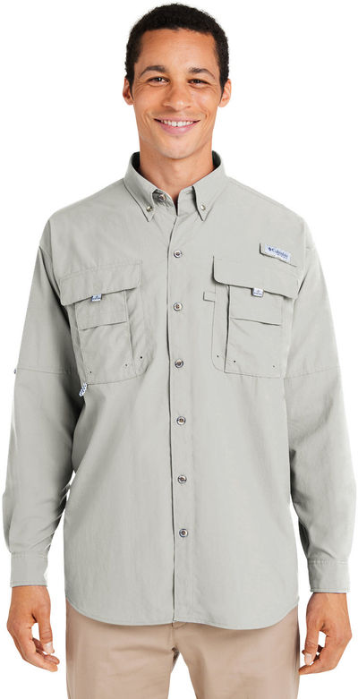 An image of a Custom Columbia Mens Bahama Long Sleeve Shirt!