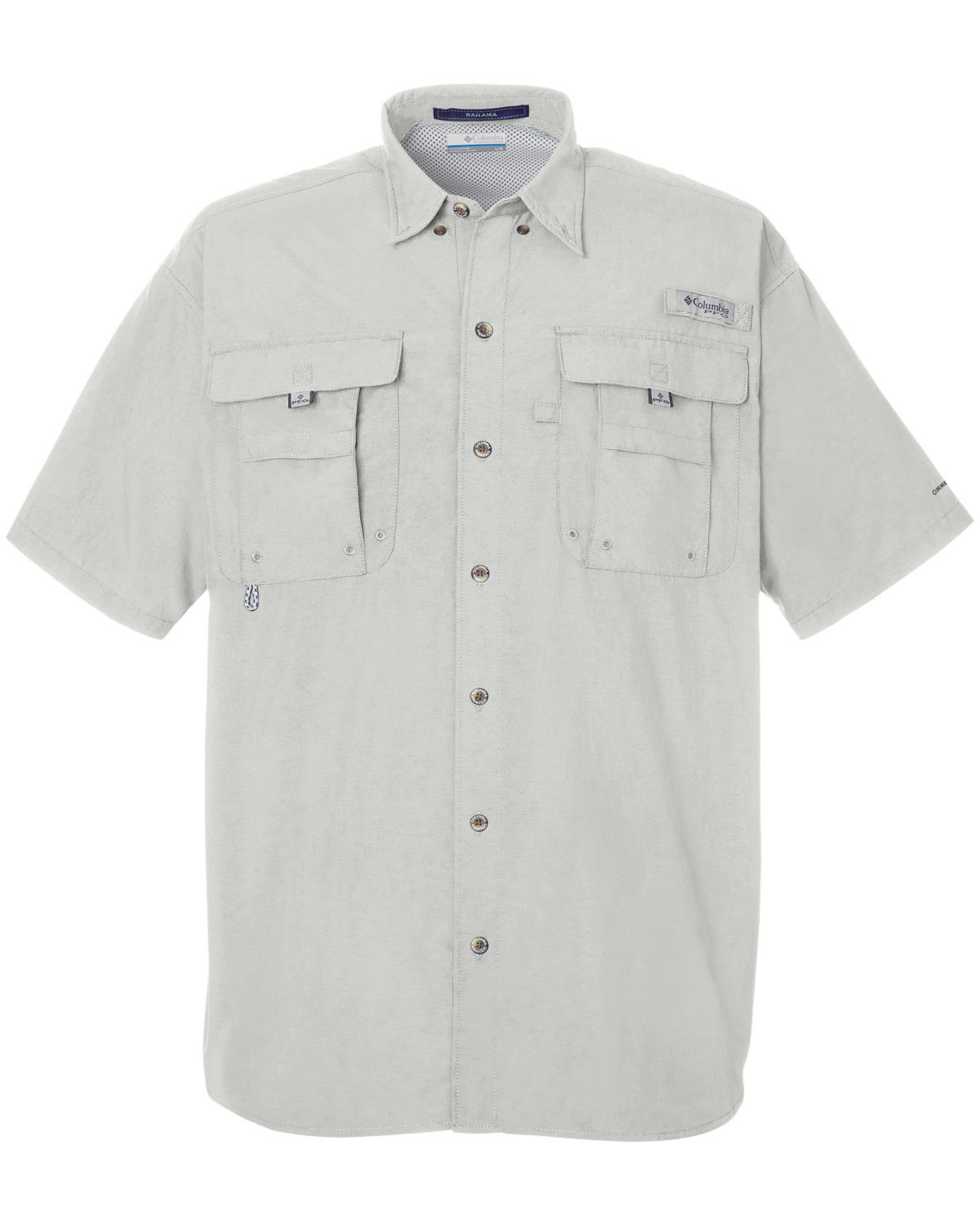 Columbia Mens Bahama Short Sleeve Shirt in Cool Grey
