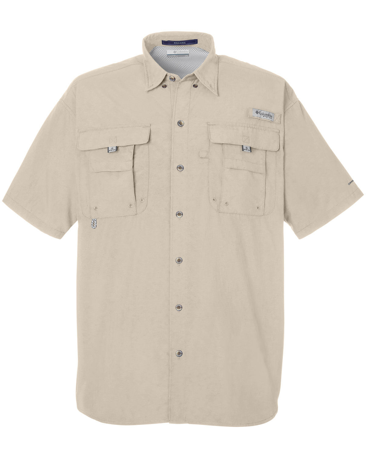 Columbia Mens Bahama Short Sleeve Shirt in Fossil
