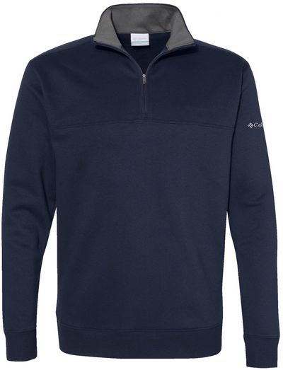 Am image of a Custom Columbia Mens Hart Mountain V2 Half Zip in Collegiate Navy!