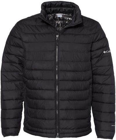Am image of a Custom Columbia Mens Powder Lite V2 Jacket in Black!