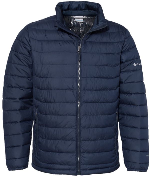 Am image of a Custom Columbia Mens Powder Lite V2 Jacket in Collegiate Navy!
