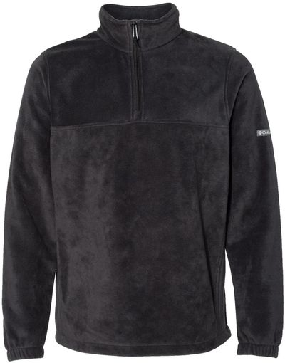 Am image of a Custom Columbia Mens Steens Mountain Half Zip in Black!
