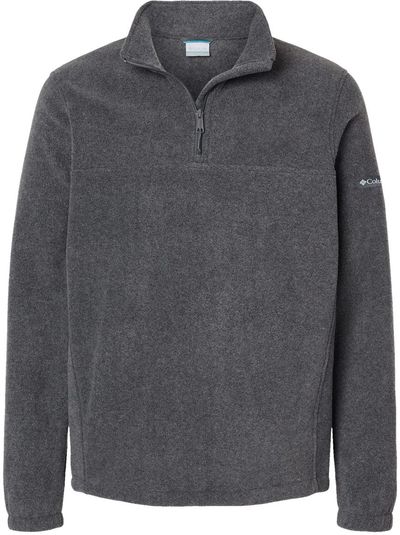 Am image of a Custom Columbia Mens Steens Mountain Half Zip in Charcoal Heather!