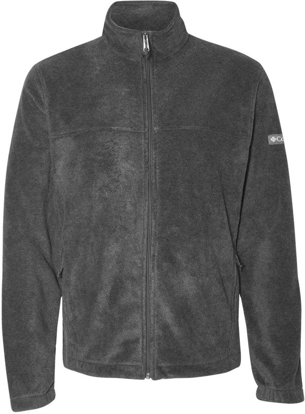 Am image of a Custom Columbia Mens Steens Mountain V2 Full Zip in Charcoal Heather!