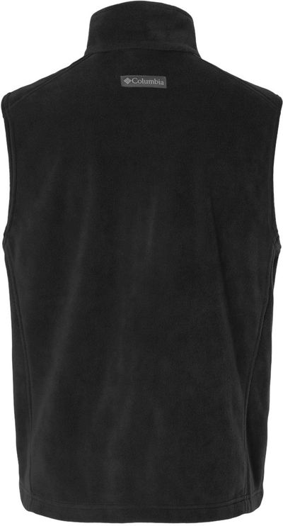 Am image of a Custom Columbia Mens Steens Mountain Vest in Black!