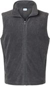 Am image of a Custom Columbia Mens Steens Mountain Vest in Charcoal Heather!