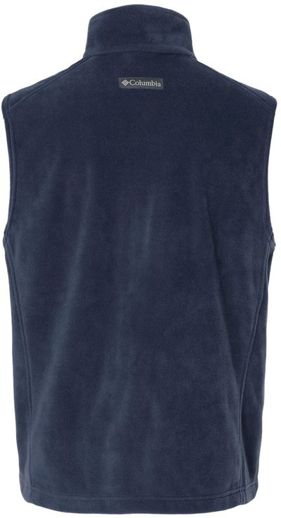 Am image of a Custom Columbia Mens Steens Mountain Vest in Collegiate Navy!
